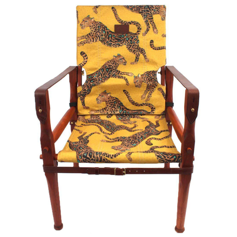 Кресло Сафари с орнаментом Roorkhee Chair Оранжевый Кресло Сафари с орнаментом Roorkhee Chair Оранжевый в Челябинске | Loft Concept