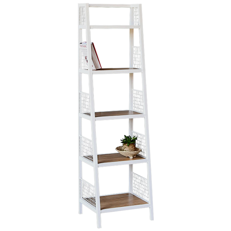 Стеллаж Kiyan Industrial Metal Rust Rack Белый Древесина Стеллаж Kiyan Industrial Metal Rust Rack Белый Древесина в Челябинске | Loft Concept