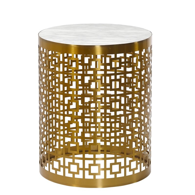 Приставной стол Artesia Side Table Table White Глянцевое золото Белый Приставной стол Artesia Side Table Table White Глянцевое золото Белый в Челябинске | Loft Concept