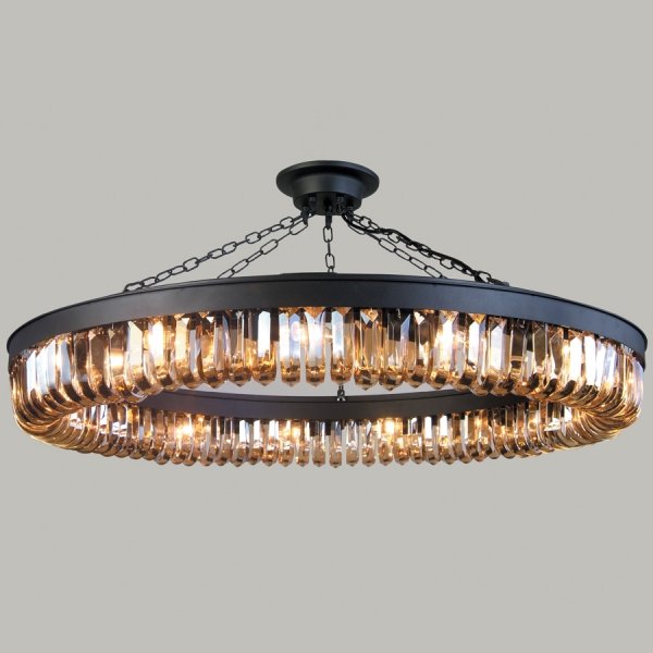 Люстра Retro Frozen Glass Chandelier 15 Черный Люстра Retro Frozen Glass Chandelier 15 Черный в Челябинске | Loft Concept