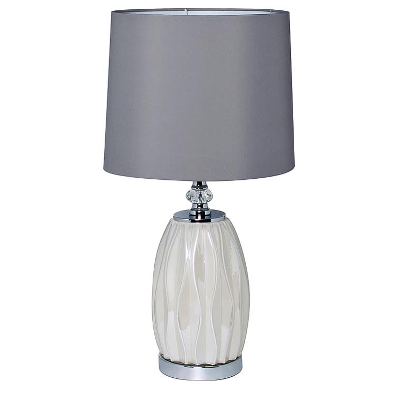 Настольная лампа Christer Table Lamp white glass Голубой Серый Никель Настольная лампа Christer Table Lamp white glass Голубой Серый Никель в Челябинске | Loft Concept
