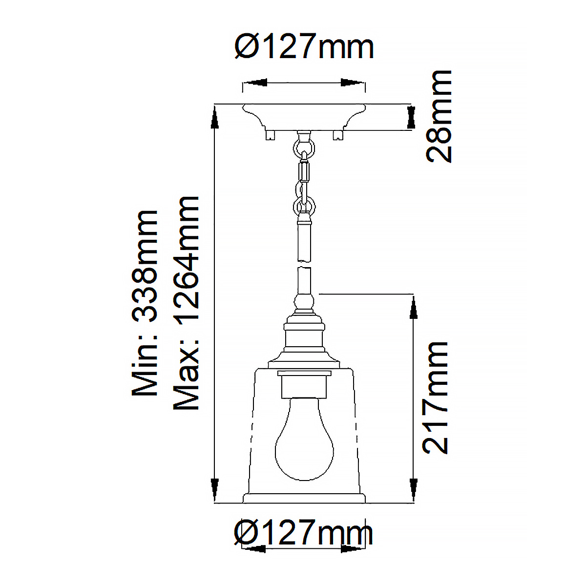 Подвесной светильник со стеклянным плафоном в форме колокола с эффектом пузырьков Kichler в Челябинске
