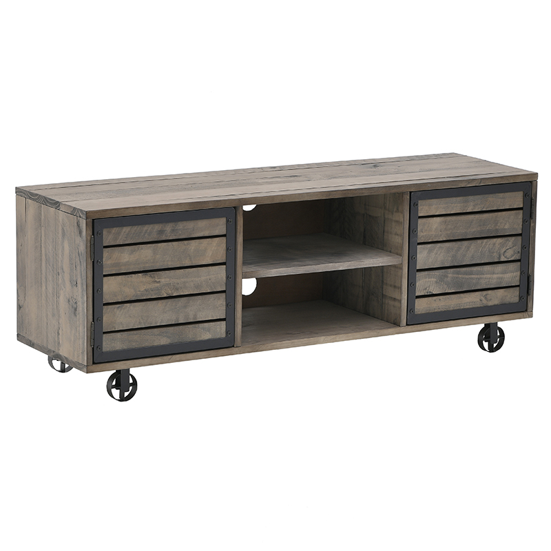 Деревянный длинный комод на колесах Morris Chest of Drawers Коричневый Деревянный длинный комод на колесах Morris Chest of Drawers Коричневый в Челябинске | Loft Concept