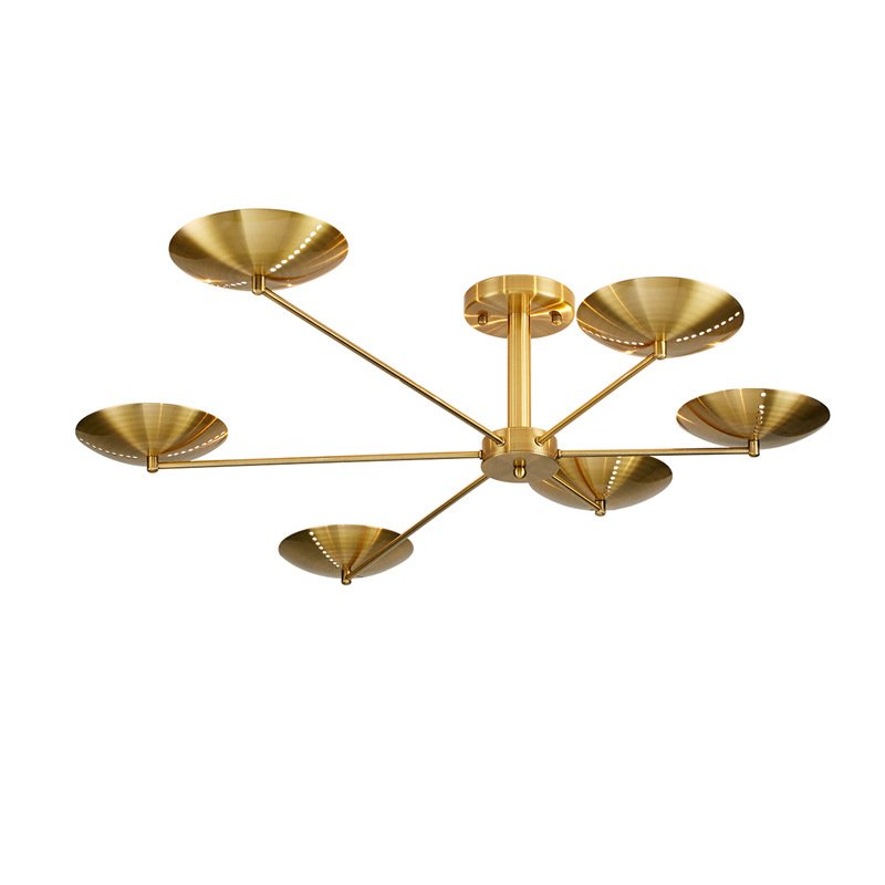 Потолочный светильник Brass Disk Латунь Потолочный светильник Brass Disk Латунь в Челябинске | Loft Concept