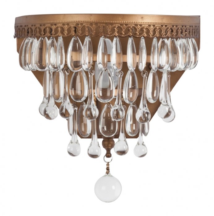 Бра Clarissa Glass Drop Sconce Бронза в Челябинске | Loft Concept 