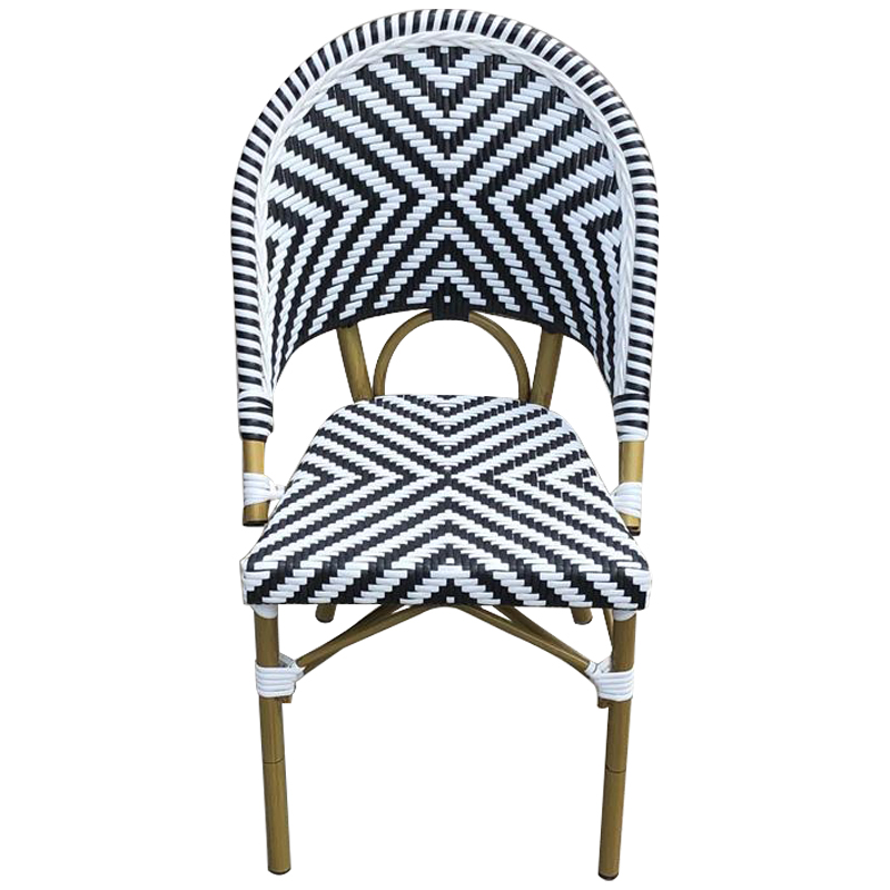 Стул ротанг Wicker Camille Rattan Chair Древесина Черно-белый Стул ротанг Wicker Camille Rattan Chair Древесина Черно-белый в Челябинске | Loft Concept