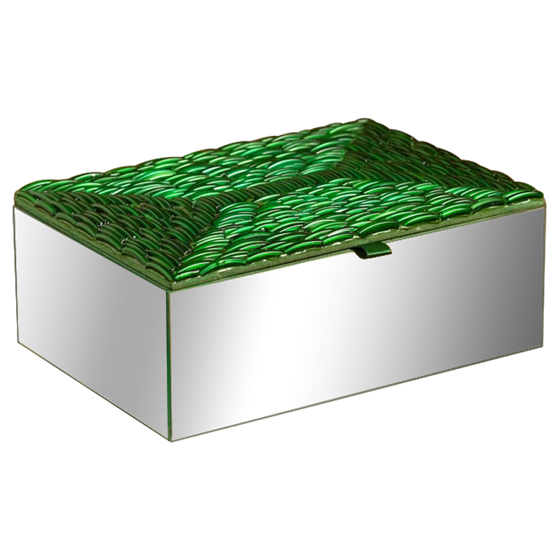 Шкатулка Green Scales Mirrored Box Зеленый Зеркало Шкатулка Green Scales Mirrored Box Зеленый Зеркало в Челябинске | Loft Concept