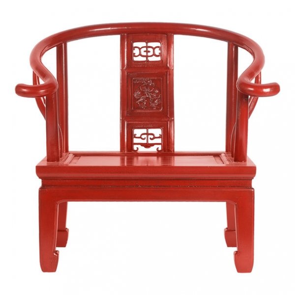 Кресло для медитации Chinese Armchair Red Красный в Челябинске | Loft Concept 