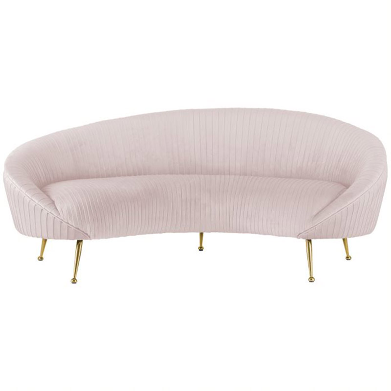 Диван Pebernat Lounge Sofa light pink Золотой Розовый пастельный Диван Pebernat Lounge Sofa light pink Золотой Розовый пастельный в Челябинске | Loft Concept