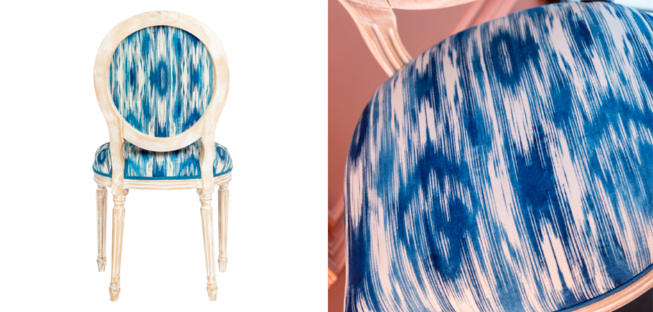 Стул с голубым узором Ikat Pattern Стул с голубым узором Ikat Pattern - Loft-Concept в Челябинске
