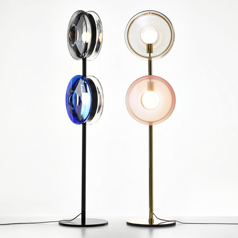 Торшер Bomma Orbital floor lamp Латунь Серый Синий Прозрачный Розовый (Rose) Черный в Челябинске | Loft Concept 