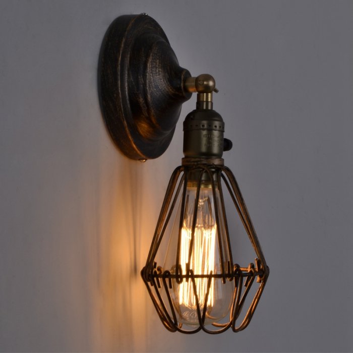 Бра Loft Cage Pendant Бронза Черный Бра Loft Cage Pendant Бронза Черный в Челябинске | Loft Concept