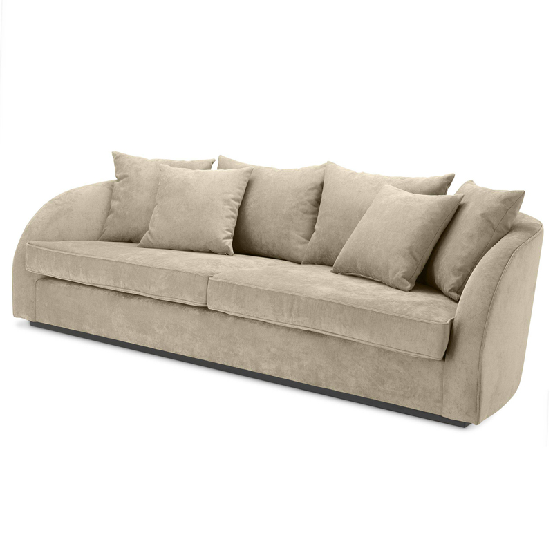 Диван Eichholtz Sofa Palmiers Greige Бежево-серый Черный Диван Eichholtz Sofa Palmiers Greige Бежево-серый Черный в Челябинске | Loft Concept