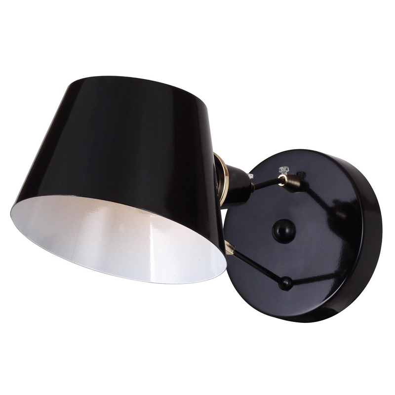 Черное бра Retro Future Light Черный Белый Золотой Черное бра Retro Future Light Черный Белый Золотой в Челябинске | Loft Concept