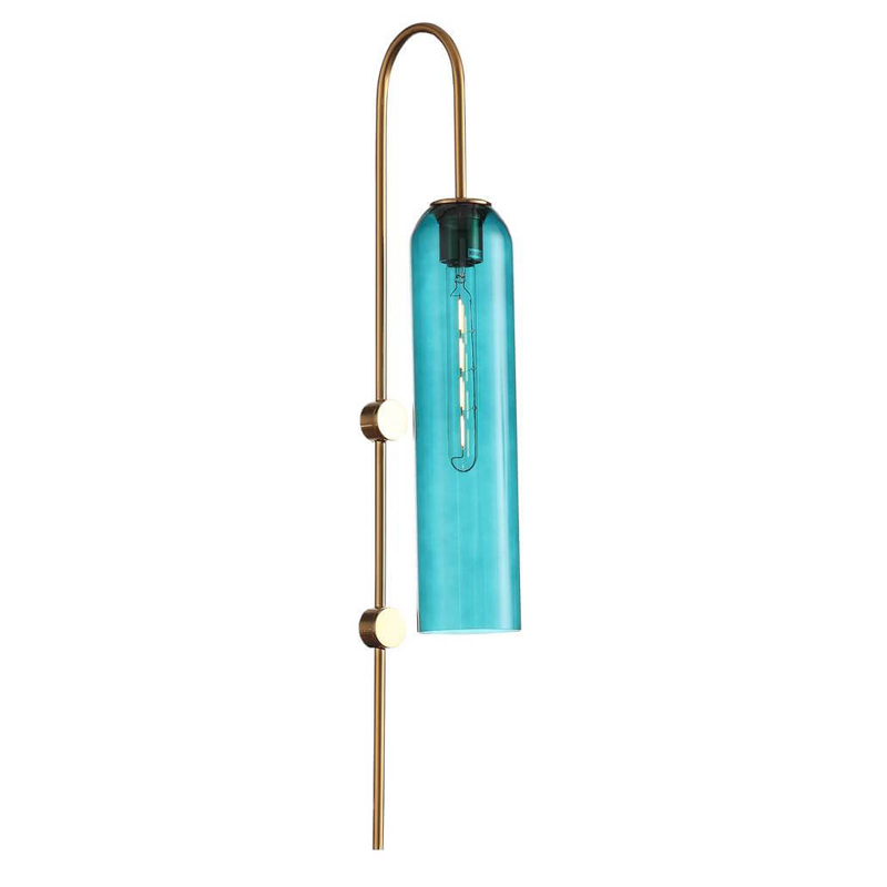 Бра ARTICOLO float Wall Sconce Blue Голубой Латунь Бра ARTICOLO float Wall Sconce Blue Голубой Латунь в Челябинске | Loft Concept
