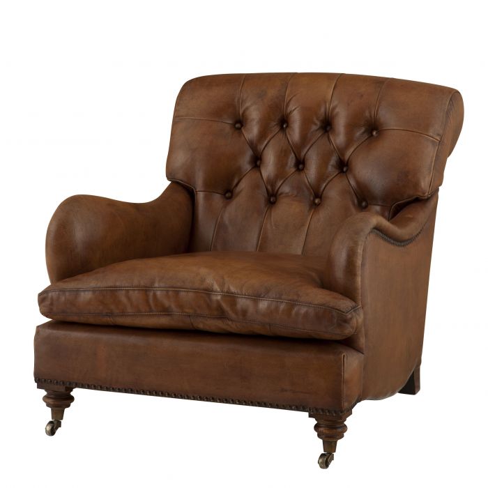 Кресло Eichholtz Chair Caledonian Коричневый Латунь Античная полированная Кресло Eichholtz Chair Caledonian Коричневый Латунь Античная полированная в Челябинске | Loft Concept