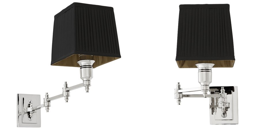 Бра Wall Lamp Lexington Swing Nickel+Black Бра Wall Lamp Lexington Swing Nickel+Black - Loft-Concept в Челябинске