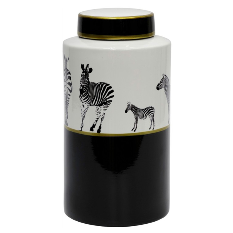 Ваза Zebra Vase white and black 32 Белый Черный Золотой Ваза Zebra Vase white and black 32 Белый Черный Золотой в Челябинске | Loft Concept