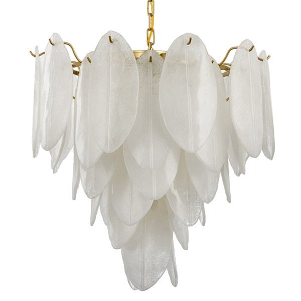 Люстра Angel Style Italian Murano Glass Золотой Прозрачный белый Люстра Angel Style Italian Murano Glass Золотой Прозрачный белый в Челябинске | Loft Concept