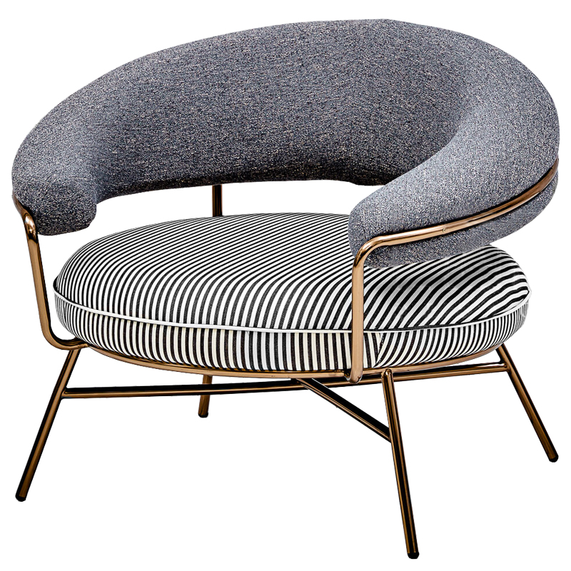 Кресло Howard Chair Черно-белый Золотой Кресло Howard Chair Черно-белый Золотой в Челябинске | Loft Concept