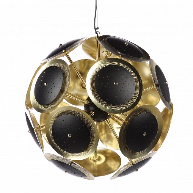 Люстра Sputnik black discs Черный Глянцевое золото Люстра Sputnik black discs Черный Глянцевое золото в Челябинске | Loft Concept