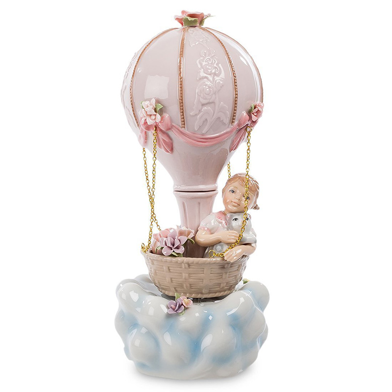 Статуэтка фарфоровая музыкальная Девочка на воздушном шаре Charming Statuette Белый Розовый Серо-голубой Бежевый Статуэтка фарфоровая музыкальная Девочка на воздушном шаре Charming Statuette Белый Розовый Серо-голубой Бежевый в Челябинске | Loft Concept