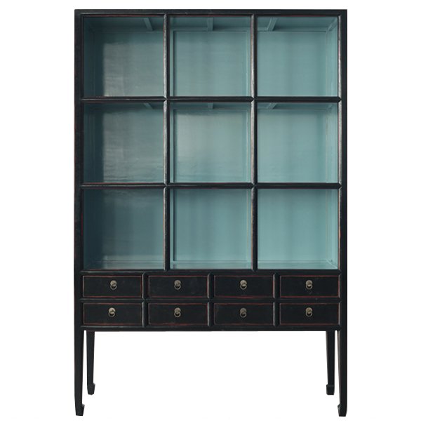 Стеллаж Сhinoise black and blue Черный Голубой Стеллаж Сhinoise black and blue Черный Голубой в Челябинске | Loft Concept