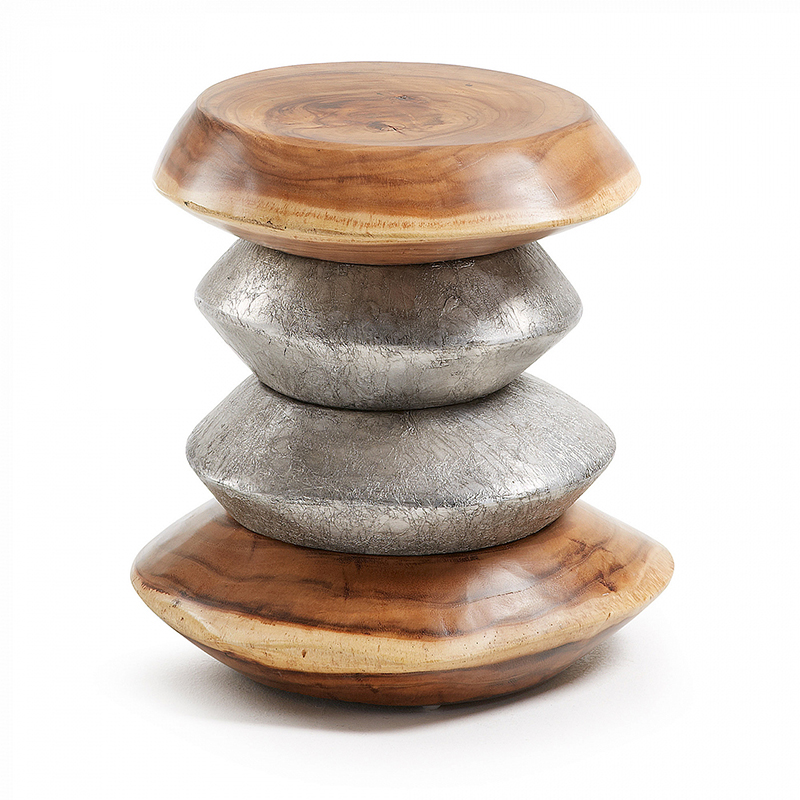 Приставной стол Flat Beads Table Древесина Серебряный Приставной стол Flat Beads Table Древесина Серебряный в Челябинске | Loft Concept