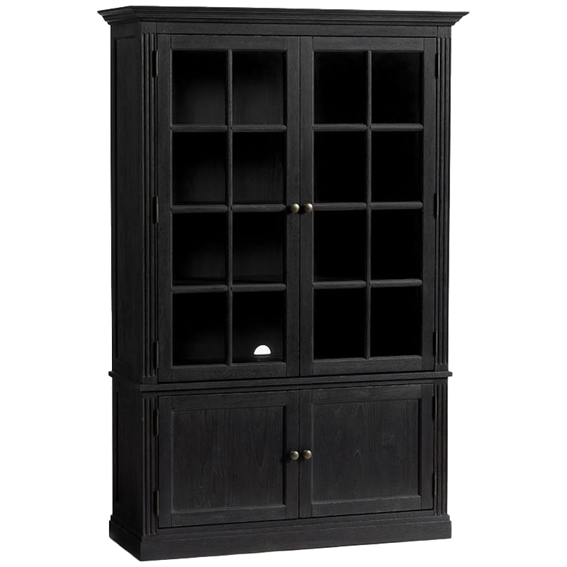 Шкаф Benjamin Glass Door Бежево-серый Белый Черный Коричневый Шкаф Benjamin Glass Door Бежево-серый Белый Черный Коричневый в Челябинске | Loft Concept