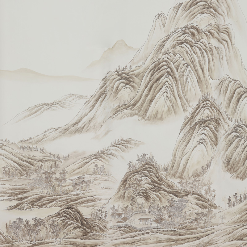 Обои ручная роспись A Thousand Li of Rivers and Mountains Special Colourway on Bleached White dyed silk 2 Обои ручная роспись A Thousand Li of Rivers and Mountains Special Colourway on Bleached White dyed silk 2 в Челябинске | Loft Concept