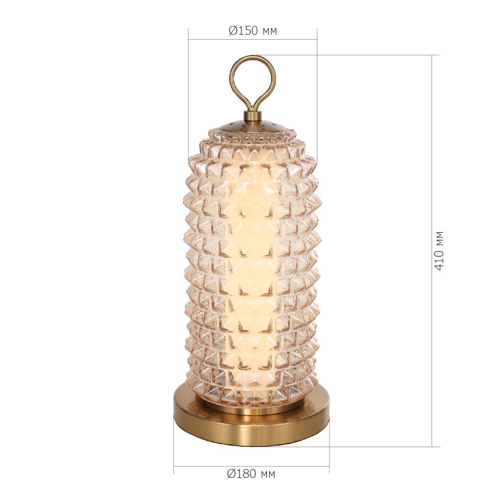 Настольная лампа с факутрным стеклянным плафоном Sonora в Челябинске