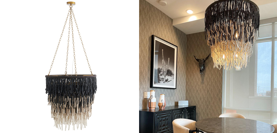 Люстра Амбре деревянные бусы LIZZY CHANDELIER Люстра Амбре деревянные бусы LIZZY CHANDELIER - Loft-Concept в Челябинске
