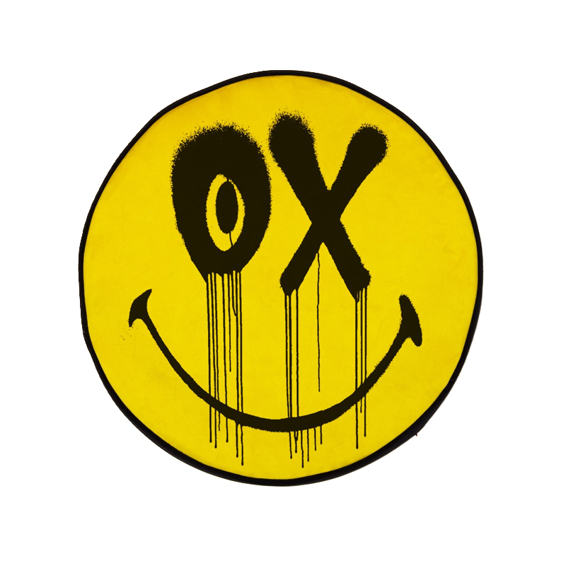 Подушка OX Cushion Smiley by Andre Saraiva Желтый Черный Подушка OX Cushion Smiley by Andre Saraiva Желтый Черный в Челябинске | Loft Concept
