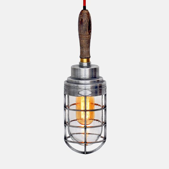 Ручной светильник Steampunk Cage Glass Edison Hanging Lamp  в Челябинске | Loft Concept 