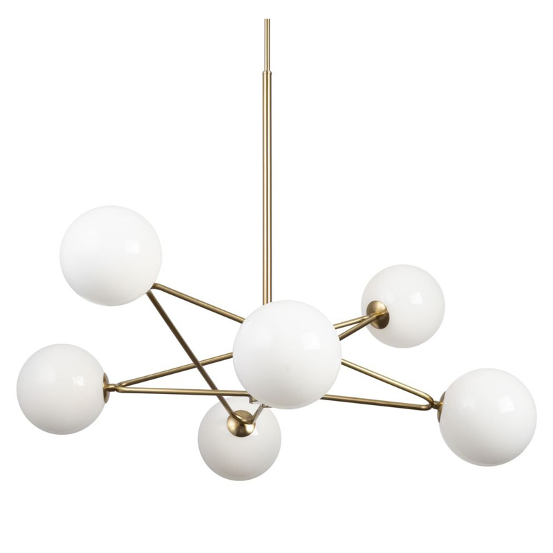 Люстра Chandelier Constellation Orbs White Латунь Белый Люстра Chandelier Constellation Orbs White Латунь Белый в Челябинске | Loft Concept
