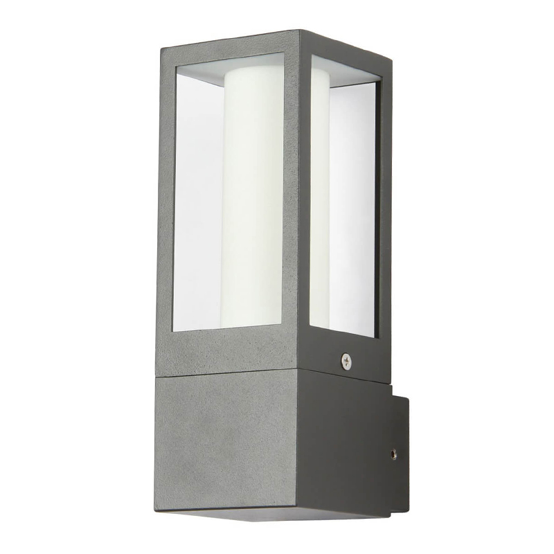 Уличный настенный светильник Leyton Street Lamp Черный Белый Прозрачное Стекло Уличный настенный светильник Leyton Street Lamp Черный Белый Прозрачное Стекло в Челябинске | Loft Concept