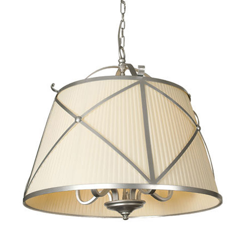 Люстра абажур Provence Lampshade Light Silver Chandelier Серебряный Бежевый Люстра абажур Provence Lampshade Light Silver Chandelier Серебряный Бежевый в Челябинске | Loft Concept