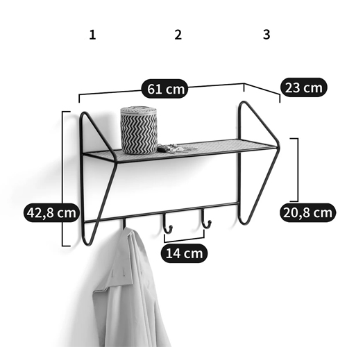 Настенная вешалка с полкой из ротанга Bourn Shelf-hanger Настенная вешалка с полкой из ротанга Bourn Shelf-hanger в Челябинске