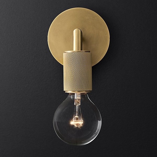 Бра RH Utilitaire Single Sconce Brass Латунь Бра RH Utilitaire Single Sconce Brass Латунь в Челябинске | Loft Concept