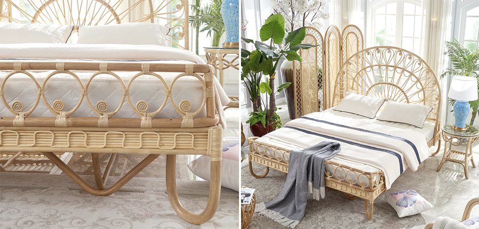 Кровать Boho Wicker Bed Кровать Boho Wicker Bed - Loft-Concept в Челябинске