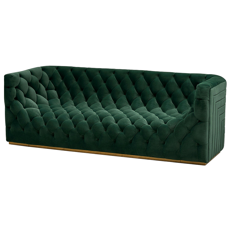 Диван велюровый Arwen Green Sofa Зелёный Зеленый Диван велюровый Arwen Green Sofa Зелёный Зеленый в Челябинске | Loft Concept