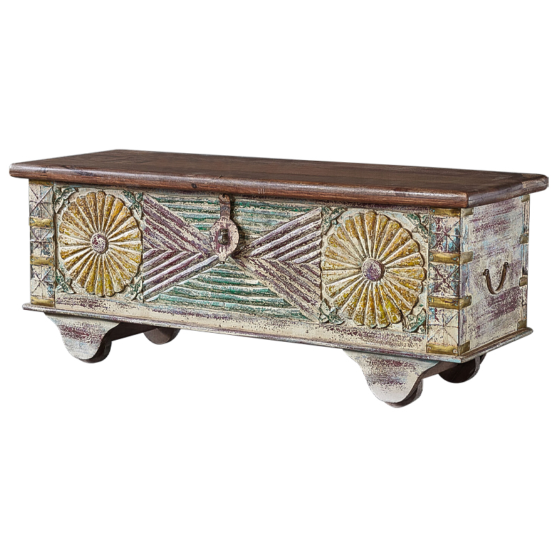 Сундук резной Advaith Carved Antique Chest Бежевый Мульти Коричневый Сундук резной Advaith Carved Antique Chest Бежевый Мульти Коричневый в Челябинске | Loft Concept