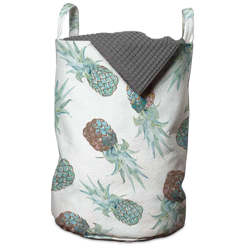 Корзина Pineapple Pattern Basket Голубой пастельный Белый Корзина Pineapple Pattern Basket Голубой пастельный Белый в Челябинске | Loft Concept
