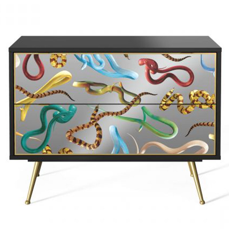Комод Seletti Chest of Two Drawers Snakes Мульти Черный Золотой Шампань Комод Seletti Chest of Two Drawers Snakes Мульти Черный Золотой Шампань в Челябинске | Loft Concept