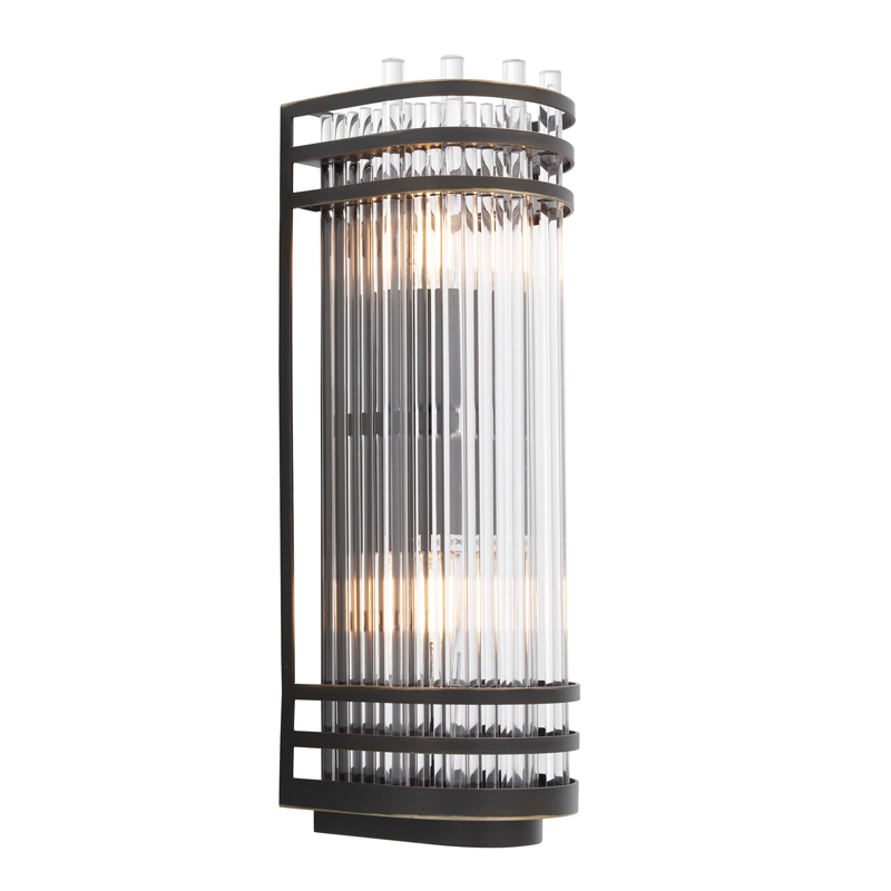 Бра Eichholtz Wall Lamp Gulf S Bronze Темная бронза Прозрачный Бра Eichholtz Wall Lamp Gulf S Bronze Темная бронза Прозрачный в Челябинске | Loft Concept