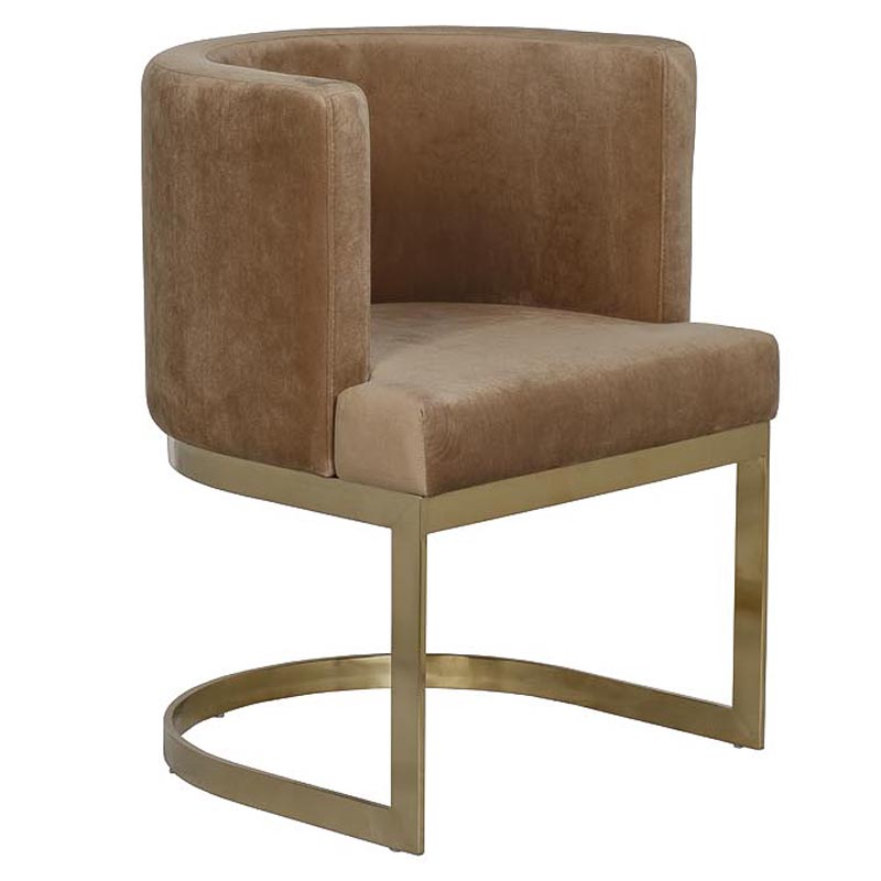 Стул Disalia Chair light brown Коричневый Золотой Стул Disalia Chair light brown Коричневый Золотой в Челябинске | Loft Concept