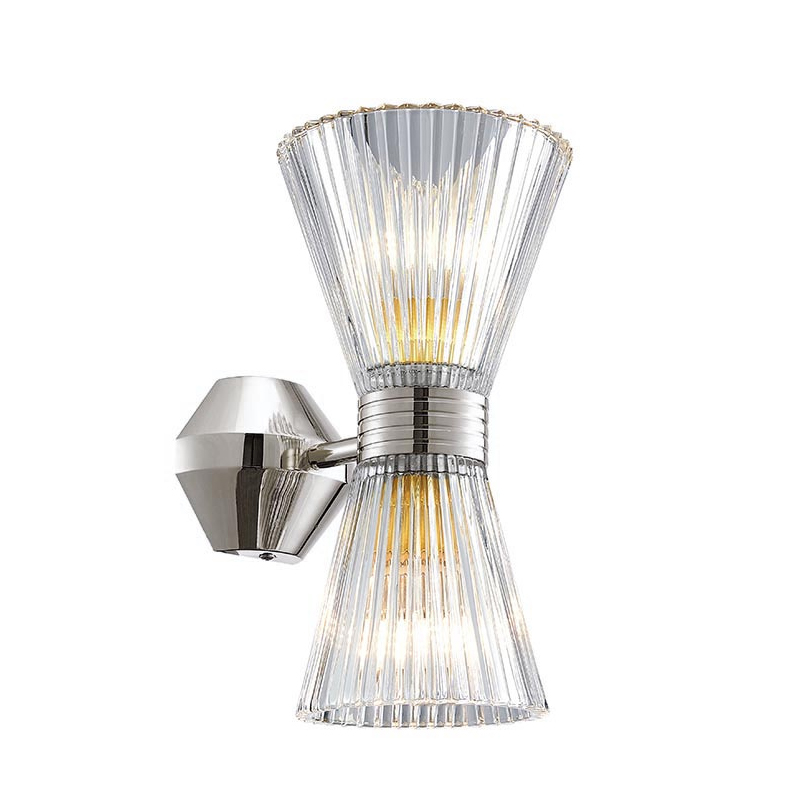 Бра Glass Horn Light nickel Прозрачное Стекло Никель Бра Glass Horn Light nickel Прозрачное Стекло Никель в Челябинске | Loft Concept
