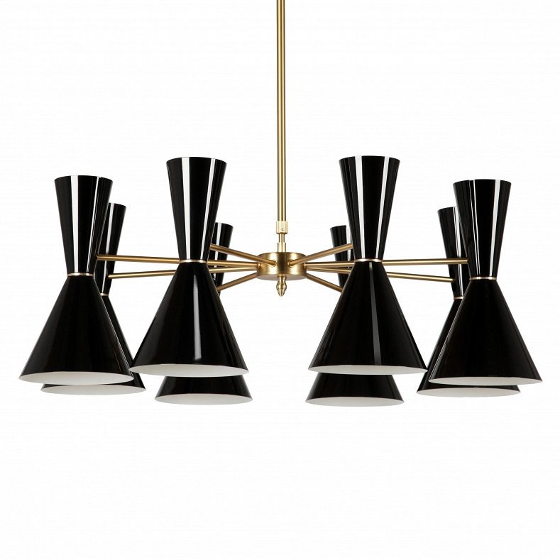 Люстра CAIRO Chandelier 8 Arm black Черный Латунь Люстра CAIRO Chandelier 8 Arm black Черный Латунь в Челябинске | Loft Concept