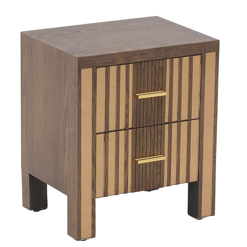 Тумба Aldin Nightstand Золотой Коричневый Тумба Aldin Nightstand Золотой Коричневый в Челябинске | Loft Concept