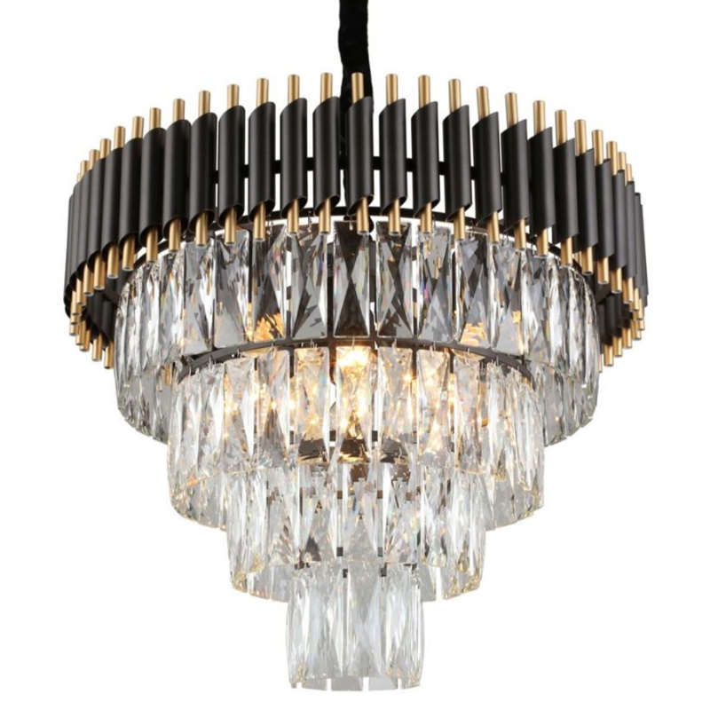 Empire Black Chandelier Crystal D 54 Черный Прозрачное Стекло Золотой Empire Black Chandelier Crystal D 54 Черный Прозрачное Стекло Золотой в Челябинске | Loft Concept